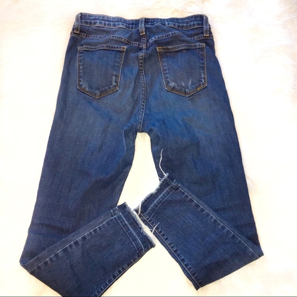 JUST Black size 28 raw hem blue jeans - Picture 4 of 5